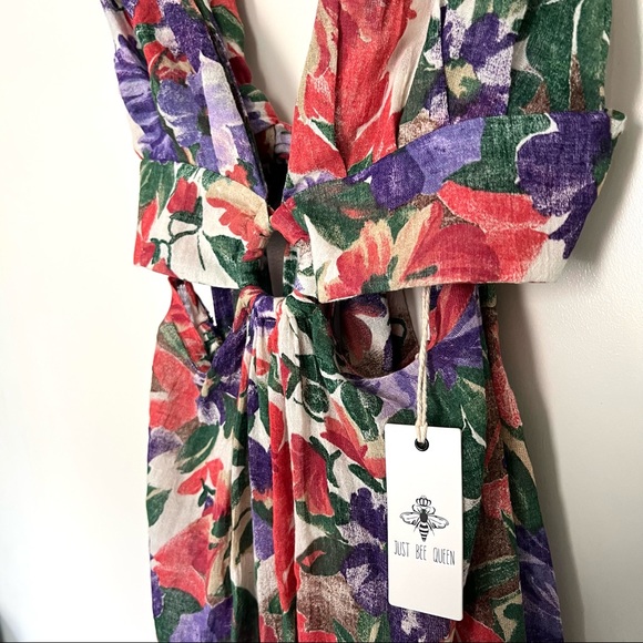 Just Bee Queen Sara floral purple dress size small NEW! New with tags! - Picture 8 of 17